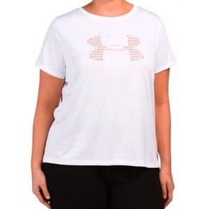 White Under Armour graphic Tech crew neck t-shirt